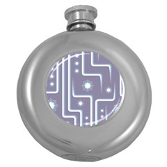 Pattern Non Seamless Background Round Hip Flask (5 Oz) by Pakrebo