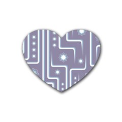 Pattern Non Seamless Background Heart Coaster (4 Pack)  by Pakrebo