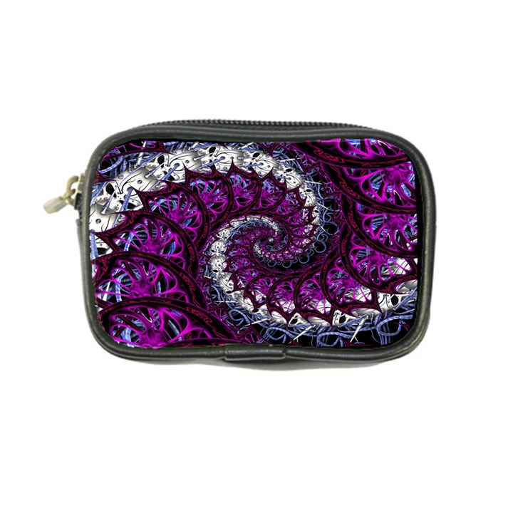 Fractal Background Swirl Art Skull Coin Purse