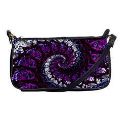 Fractal Background Swirl Art Skull Shoulder Clutch Bag by Pakrebo