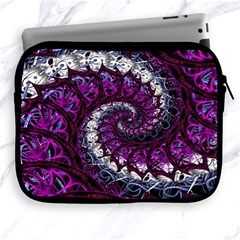 Fractal Background Swirl Art Skull Apple Ipad 2/3/4 Zipper Cases by Pakrebo