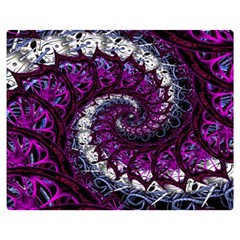 Fractal Background Swirl Art Skull Double Sided Flano Blanket (medium)  by Pakrebo