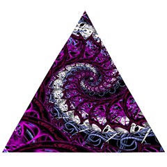 Fractal Background Swirl Art Skull Wooden Puzzle Triangle by Pakrebo