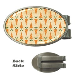 Patter Carrot Pattern Carrot Print Money Clips (oval)  by Pakrebo