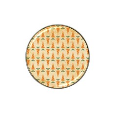 Patter Carrot Pattern Carrot Print Hat Clip Ball Marker (4 Pack) by Pakrebo