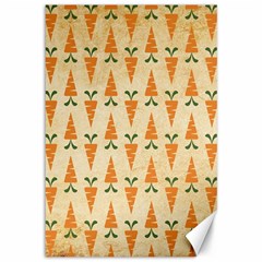 Patter Carrot Pattern Carrot Print Canvas 12  X 18  by Pakrebo