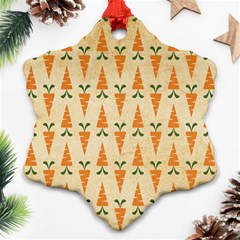 Patter Carrot Pattern Carrot Print Ornament (snowflake) by Pakrebo