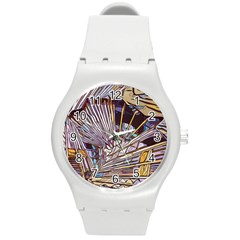 Abstract Drawing Design Modern Round Plastic Sport Watch (m) by Pakrebo