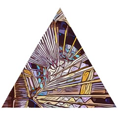 Abstract Drawing Design Modern Wooden Puzzle Triangle