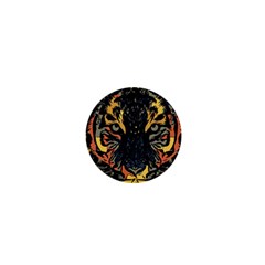 Tiger Predator Abstract Feline 1  Mini Magnets by Pakrebo