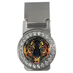 Tiger Predator Abstract Feline Money Clips (cz)  by Pakrebo