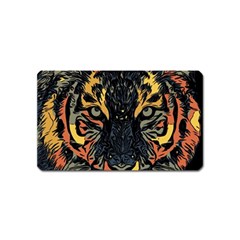 Tiger Predator Abstract Feline Magnet (name Card) by Pakrebo