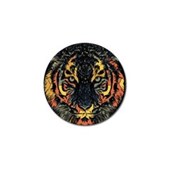 Tiger Predator Abstract Feline Golf Ball Marker (4 Pack) by Pakrebo