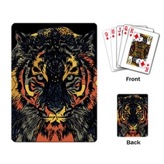 Tiger Predator Abstract Feline Playing Cards Single Design (rectangle) by Pakrebo