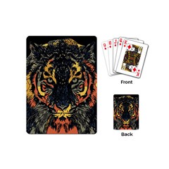 Tiger Predator Abstract Feline Playing Cards Single Design (mini) by Pakrebo