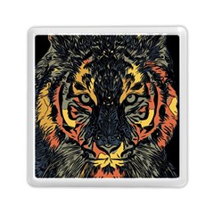 Tiger Predator Abstract Feline Memory Card Reader (square) by Pakrebo