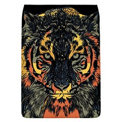 Tiger Predator Abstract Feline Removable Flap Cover (l) by Pakrebo