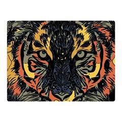 Tiger Predator Abstract Feline Double Sided Flano Blanket (mini)  by Pakrebo