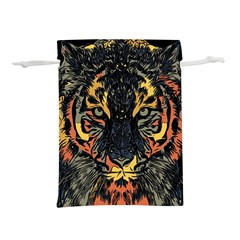 Tiger Predator Abstract Feline Lightweight Drawstring Pouch (l) by Pakrebo