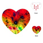 Color Background Structure Lines Playing Cards Single Design (Heart) Front