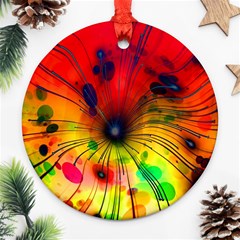 Color Background Structure Lines Round Ornament (two Sides) by Pakrebo