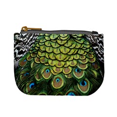 Peacock Feathers Peacock Bird Mini Coin Purse by Pakrebo