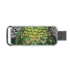 Peacock Feathers Peacock Bird Portable Usb Flash (one Side) by Pakrebo