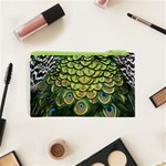 Peacock Feathers Peacock Bird Cosmetic Bag (XS) Back