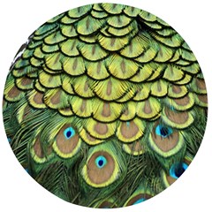 Peacock Feathers Peacock Bird Wooden Bottle Opener (round)