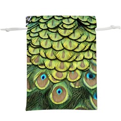 Peacock Feathers Peacock Bird  Lightweight Drawstring Pouch (xl)