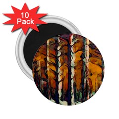 Forest Woods Trees Night Shadows 2 25  Magnets (10 Pack)  by Pakrebo