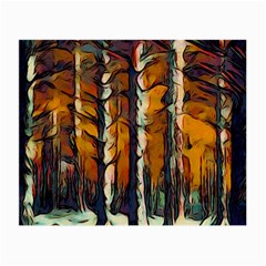 Forest Woods Trees Night Shadows Small Glasses Cloth by Pakrebo