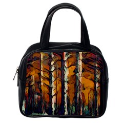 Forest Woods Trees Night Shadows Classic Handbag (one Side) by Pakrebo