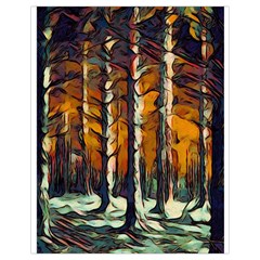 Forest Woods Trees Night Shadows Drawstring Bag (small) by Pakrebo