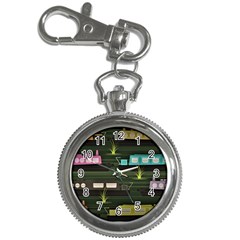 Narrow Boats Scene Pattern Key Chain Watches by Pakrebo