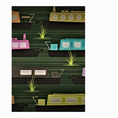 Narrow Boats Scene Pattern Small Garden Flag (two Sides) by Pakrebo