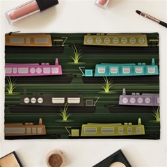 Narrow Boats Scene Pattern Cosmetic Bag (xxl) by Pakrebo