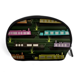 Narrow Boats Scene Pattern Accessory Pouch (large) by Pakrebo