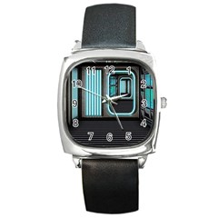 Explore Outer Space Sci Fi Fantasy Square Metal Watch by Pakrebo