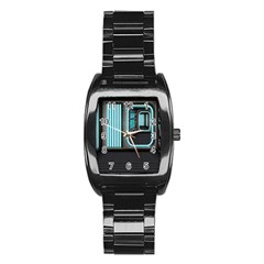 Explore Outer Space Sci Fi Fantasy Stainless Steel Barrel Watch by Pakrebo