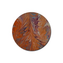 Marbled Paper Mottle Color Movement Rubber Coaster (round)  by Pakrebo