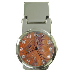 Marbled Paper Mottle Color Movement Money Clip Watches