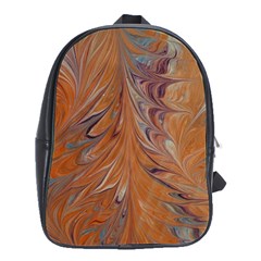 Marbled Paper Mottle Color Movement School Bag (large) by Pakrebo