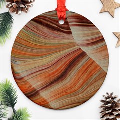 Marbled Paper Mottle Color Movement Ornament (Round)