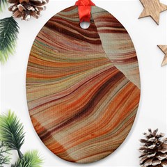 Marbled Paper Mottle Color Movement Ornament (Oval)