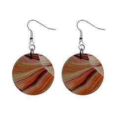 Marbled Paper Mottle Color Movement Mini Button Earrings