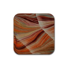 Marbled Paper Mottle Color Movement Rubber Coaster (Square) 