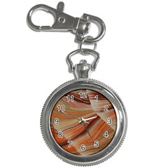 Marbled Paper Mottle Color Movement Key Chain Watches