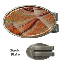 Marbled Paper Mottle Color Movement Money Clips (Oval) 