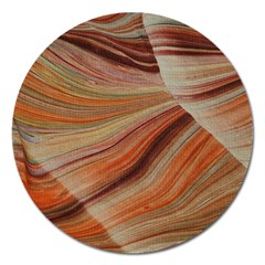 Marbled Paper Mottle Color Movement Magnet 5  (Round)